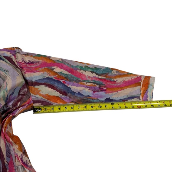 Hinson Wu Halsey Long Sleeve XL Artsy Brushstroke Print Button Front Cotton NWT - Picture 5 of 10